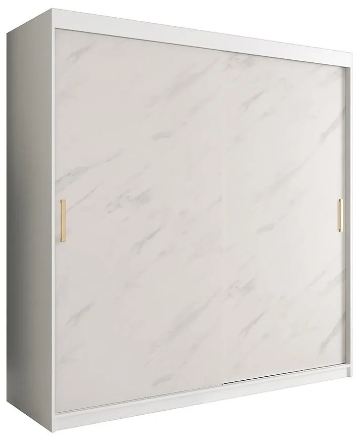 Skriňa Marmur T 200 biely/mramor biely