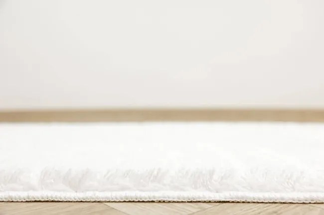 Kúpeľňový koberček Sara biely, vlny