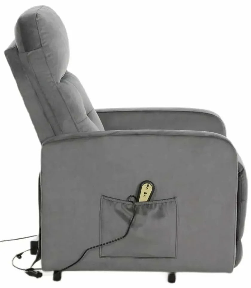 Polohovacie kreslo Lennox II Velvet, sivá