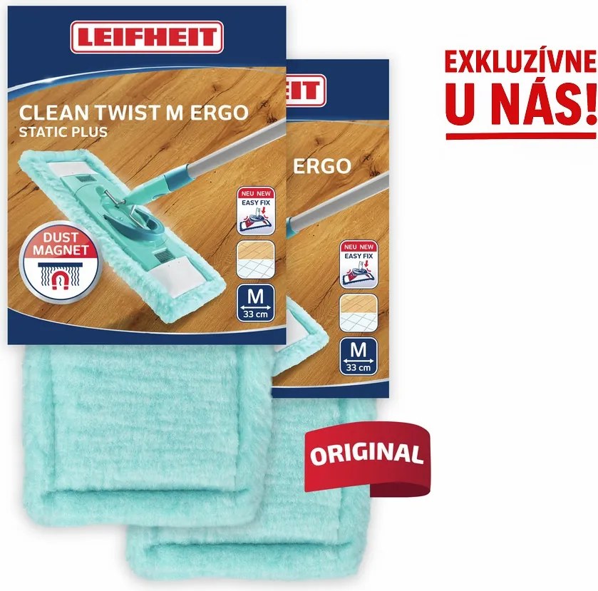 Náhrada  na mop Clean Twist M Ergo Static Plus - 2 ks v balení 55163