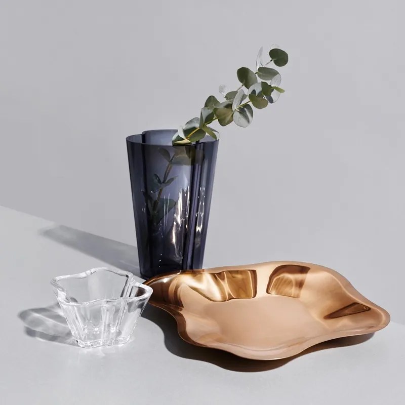 Váza Alvar Aalto 220mm, modrá rain
