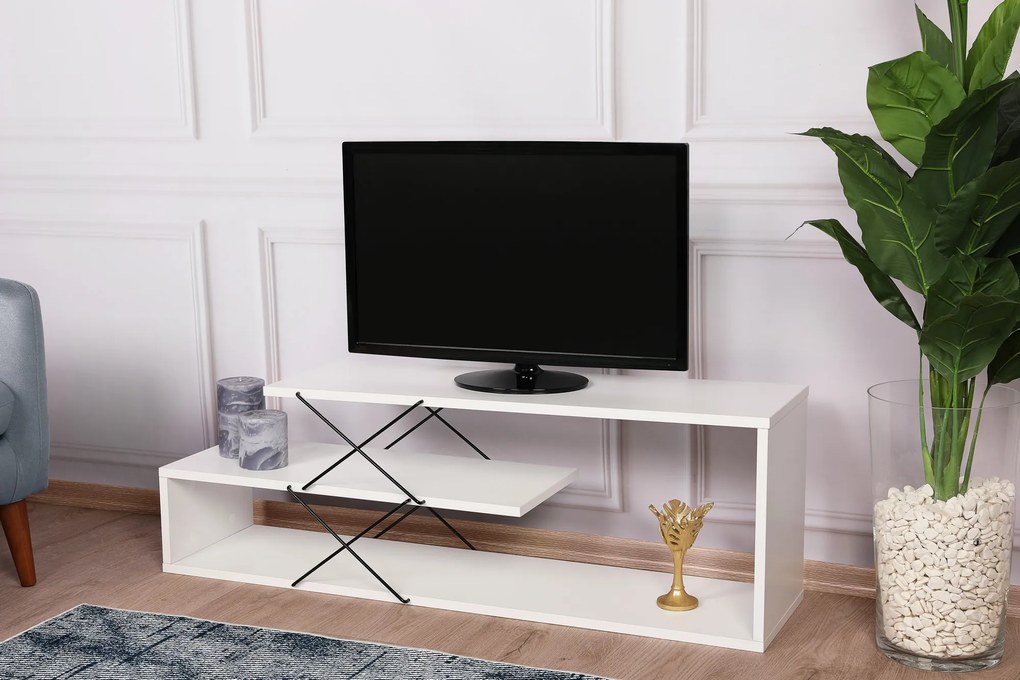 TV stolík/skrinka Ziky (biela). Vlastná spoľahlivá doprava až k Vám domov. 1067105