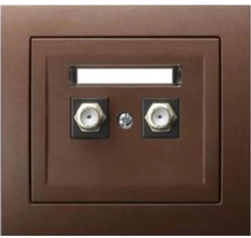 Dvojitá anténová zásuvka typu F GPA-2WF/52