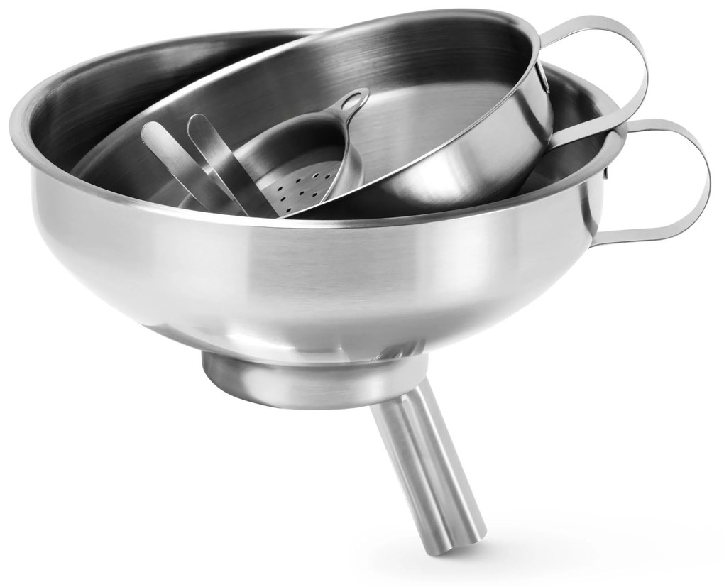 Súprava lievikov z ušľachtilej ocele