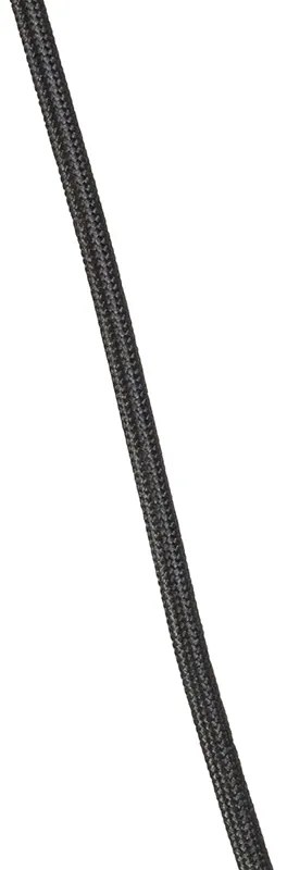 Závesné svietidlo v štýle art deco zlaté s čiernym sklom 3-žiarovkové - Pallon