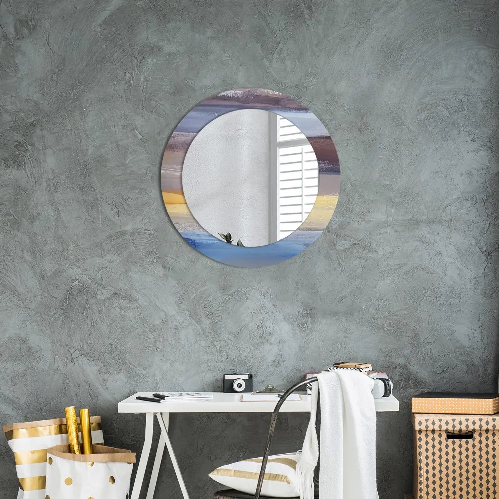 Okrúhle ozdobné zrkadlo Abstraktný obrázok fi 60 cm