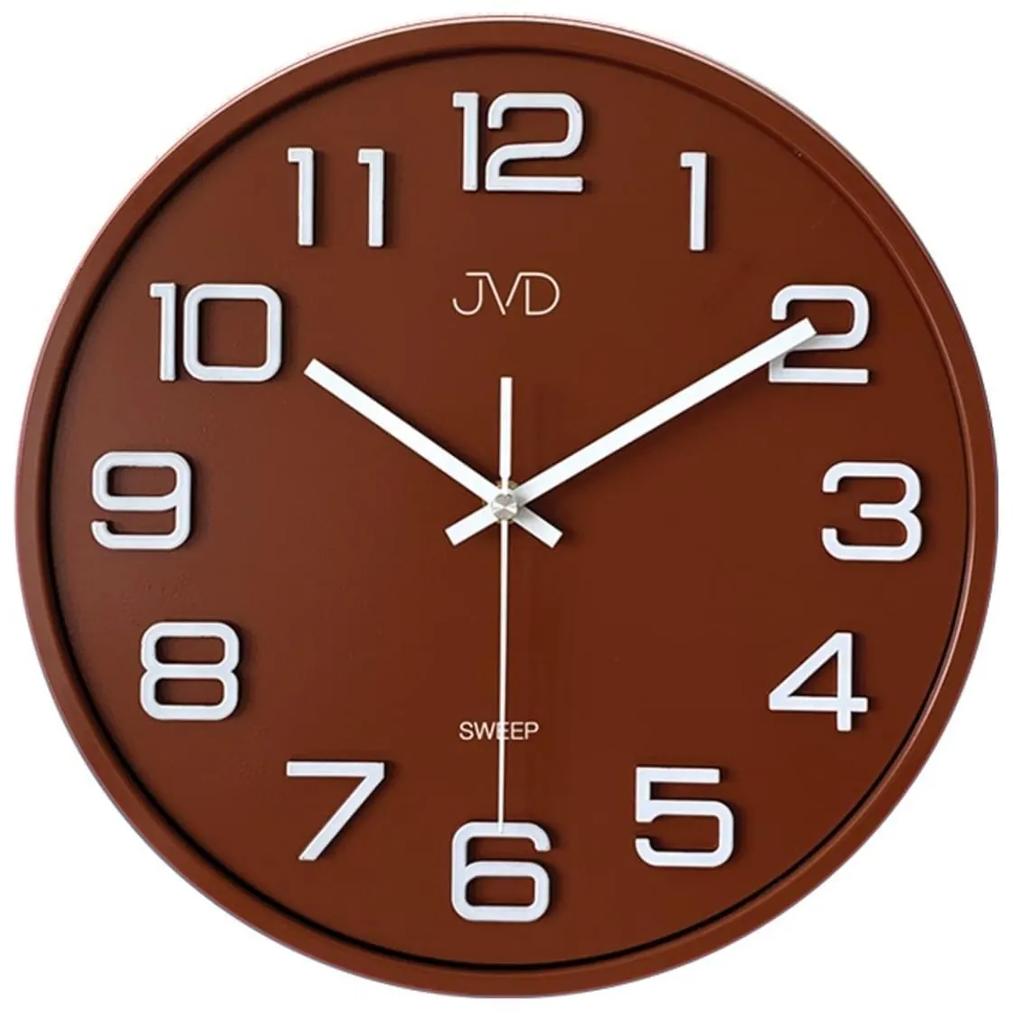 Nástenné hodiny JVD Sweep HX2472.5 hnedé, 31 cm
