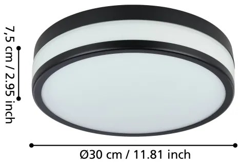 Eglo 900846 - LED Kúpeľňové stropné svietidlo PALERMO LED/17,1W/230V IP44