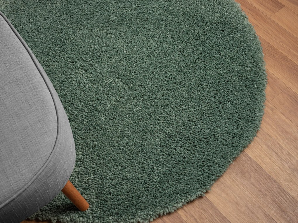 My Flair, AKCIA: 150x150 (průměr) kruh cm Kusový koberec My Shaggy hellgrün kruh, zelená, chodba / predsieň