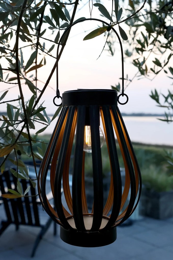 Chic Antique LED lampáš na solárne napájanie 23 cm