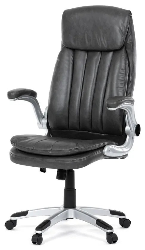 Křeslo kancelářské, šedá ekokůže, houpací mechanismus KA-F1218 GREY