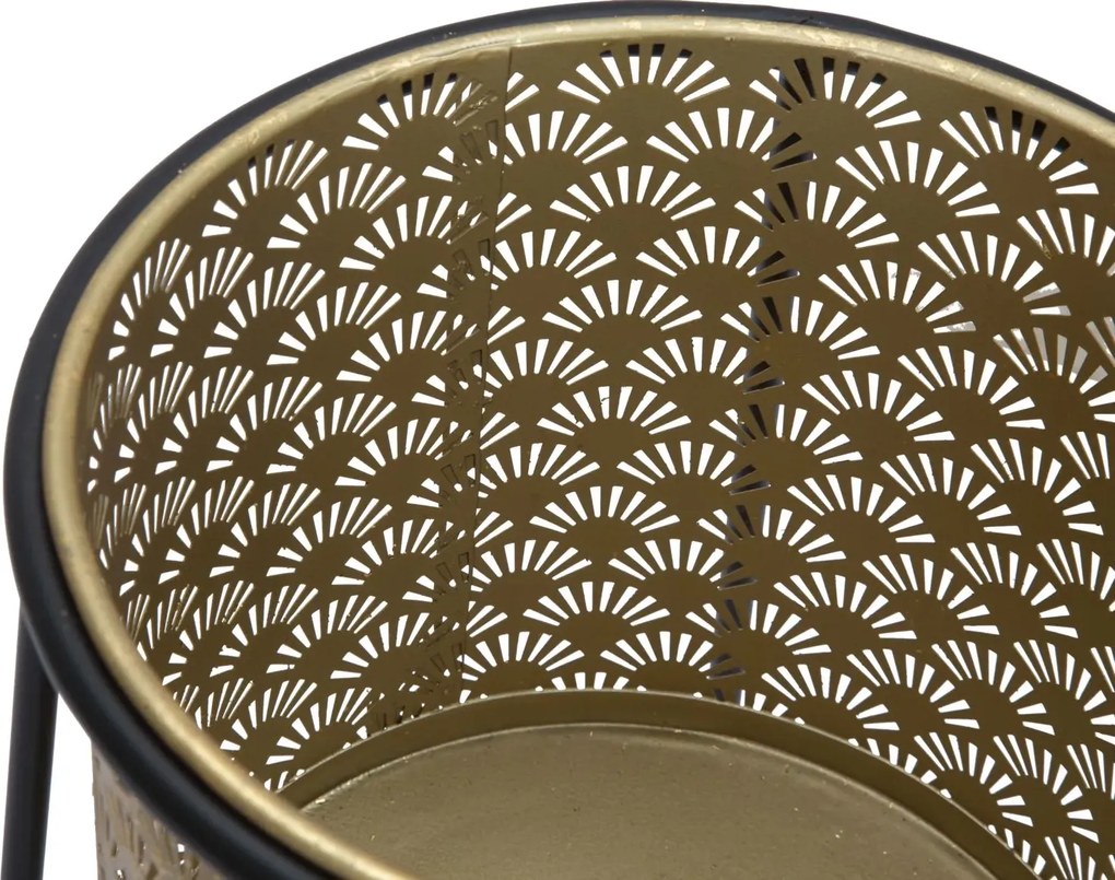 Sada 2 ks kvetinových stojanov Couple Cup čierno-zlatá