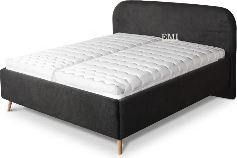 Posteľ čalúnená ZORIANA + lamelový rošt + matrac EMI