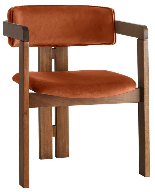 Jedálenská stolička CO Tile Red and Walnut