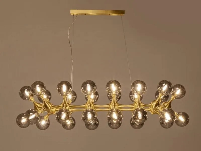 Atomic Balls visiaca lampa zlatá 140 cm