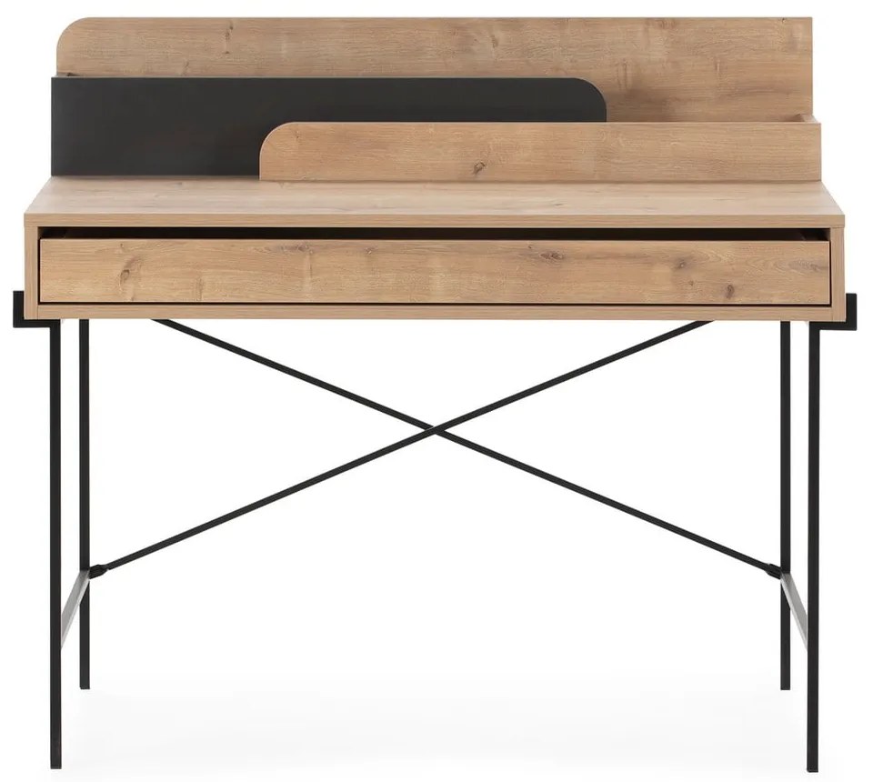 Pracovný stôl z dubového dreva so sekretárom 60x113 cm Lila – Marckeric