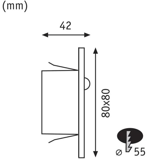 Paulmann 93133 - LED/1,2W Schodiskové svietidlo so senzorom EDGE 230V biela