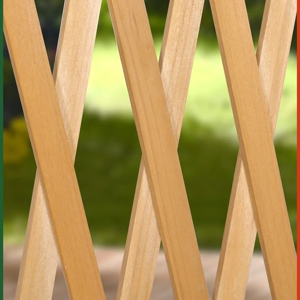 Drevená mriežka ROSEMARY na kvety, 200x107cm, prírodná hnedá Gardebruk