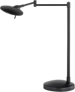 Čierna stolová LED lampa Trio Kazan, výška 46 cm