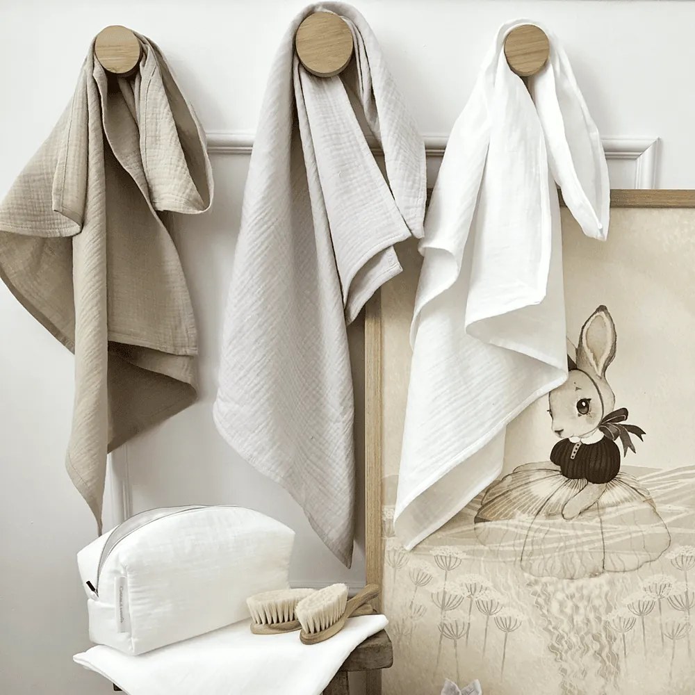 Mušelínová plienka z organickej bavlny biela 70×70 cm