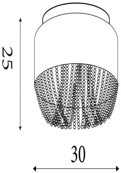 Searchlight 62617-3CC - Stropné svietidlo BELLANO 1xG9/7W/230V pr. 30 cm biela