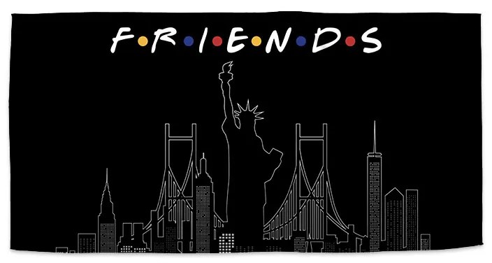 Sablio Uterák Seriál Priatelia FRIENDS Obrysy - 70x140 cm