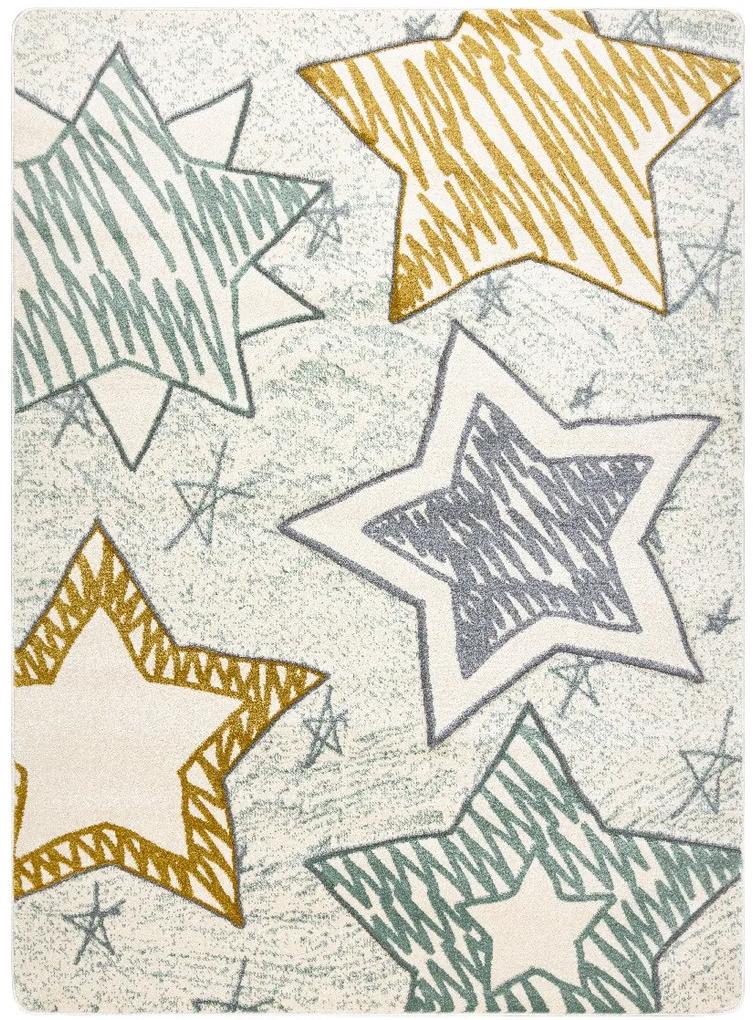 Dywany Łuszczów Detský kusový koberec Petit Stars green - 160x220 cm