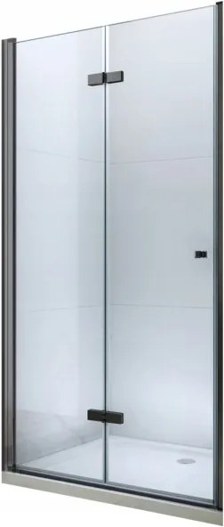 Mexen LIMA sprchové skladacie dvere do otvoru 110 cm, čierna-priehľadná, 856-110-000-70-00