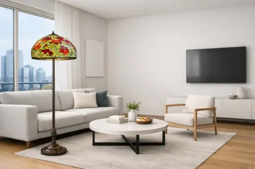 Stojacia lampa Tiffany Massive Ø50*170 kolekcia POPPY