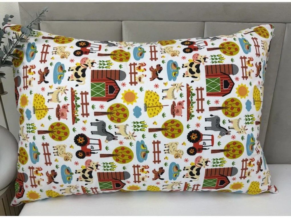 INTERMEDIC SK Detská bavlnená obliečka na vankúš Farm 45x65 cm – 100 % bavlna