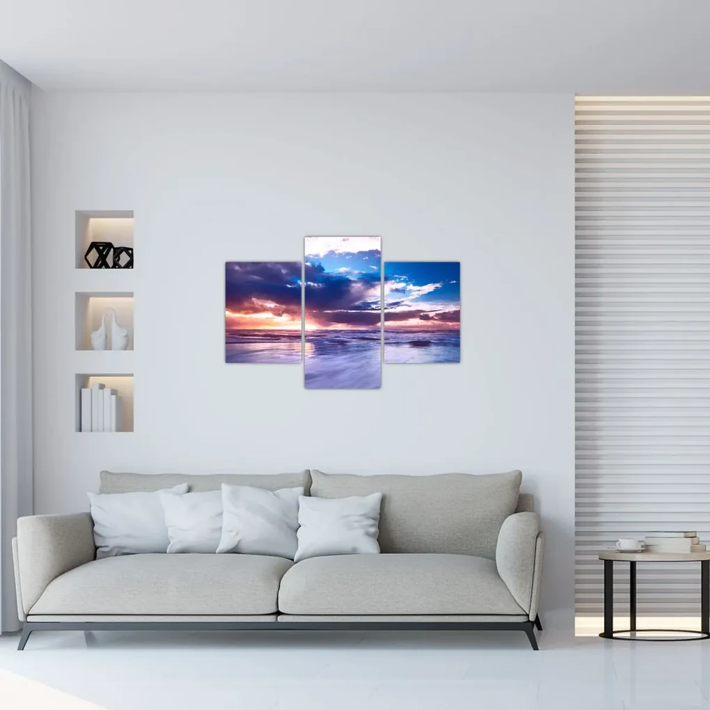 Obraz - Západ slnka pri mori (90x60 cm)