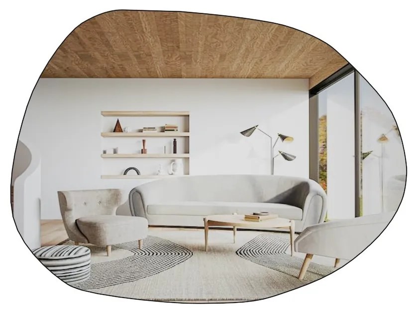 Dekoratívne nástenné zrkadlo Liora 75x55 cm čierne