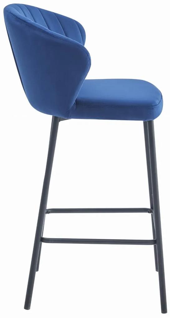Prehouse Barová stolička GATTA - modrý zamat
