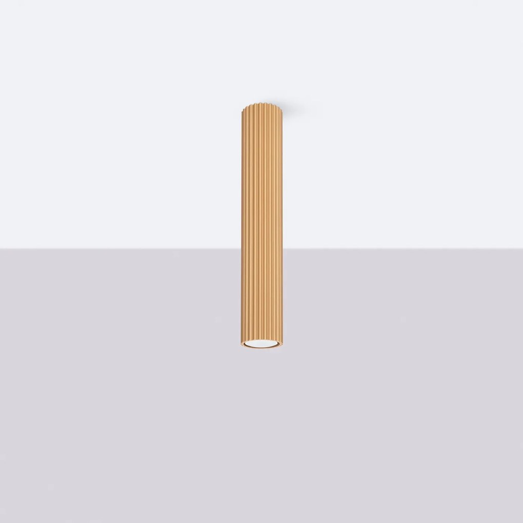 Stropné svietidlo Karbon, 1x zlaté kovové tienidlo, (40 cm)