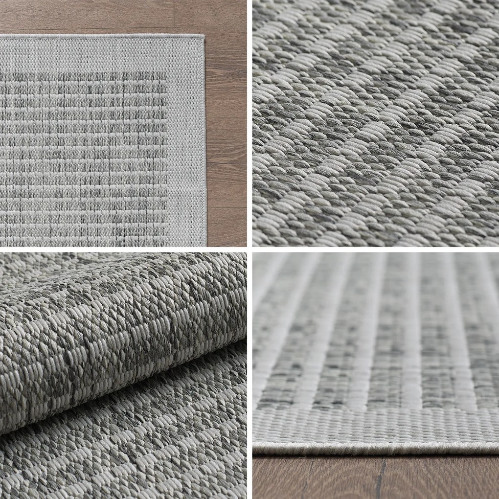 Ayyildiz, Koberec behúň Giza 1410 Grey, 80x250, šedá, chodba / predsieň