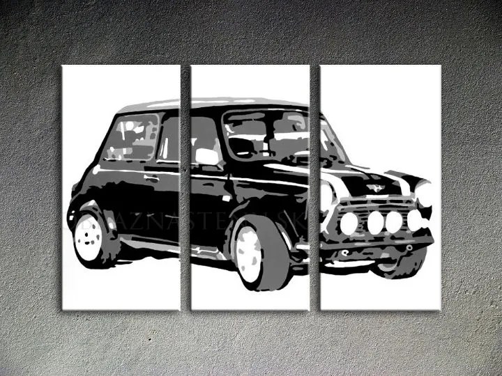 Ručne maľovaný POP Art obraz MINI COOPER | rôzne rozmery
