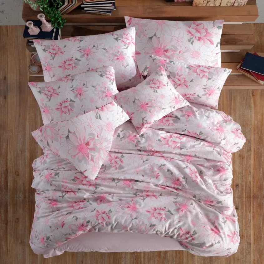 Brotex Obliečky Satén Floreta 240x200/2x70x90 cm