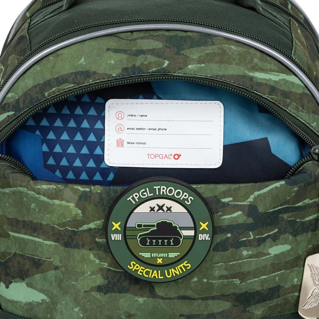 Veľká školská súprava Topgal COCO 23040 B - batoh + peračník + vrecko na prezuvky + pláštenka na batoh