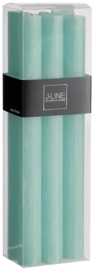 Box 6ks modrých sviečok Aqua -13H / 24 cm