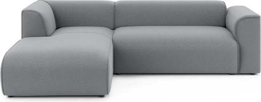 Svetlosivá rohová pohovka (ľavý roh/s leňoškou) Merid – Ropez