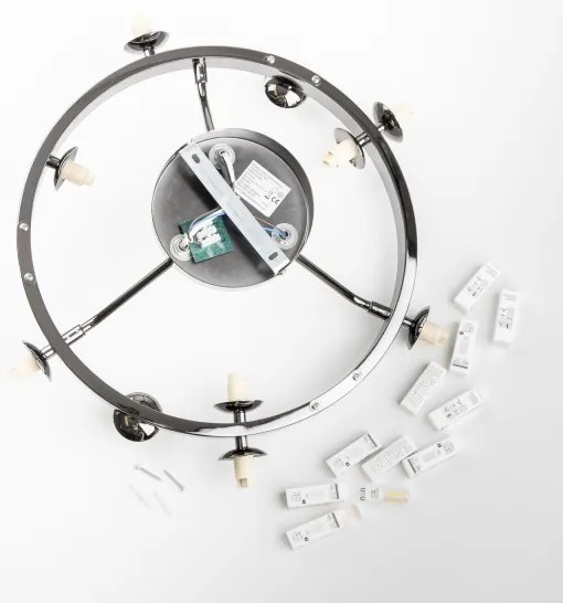 Brilagi - LED Prisadený luster MILLA 10xG9/3W/230V čierny chróm/dymová