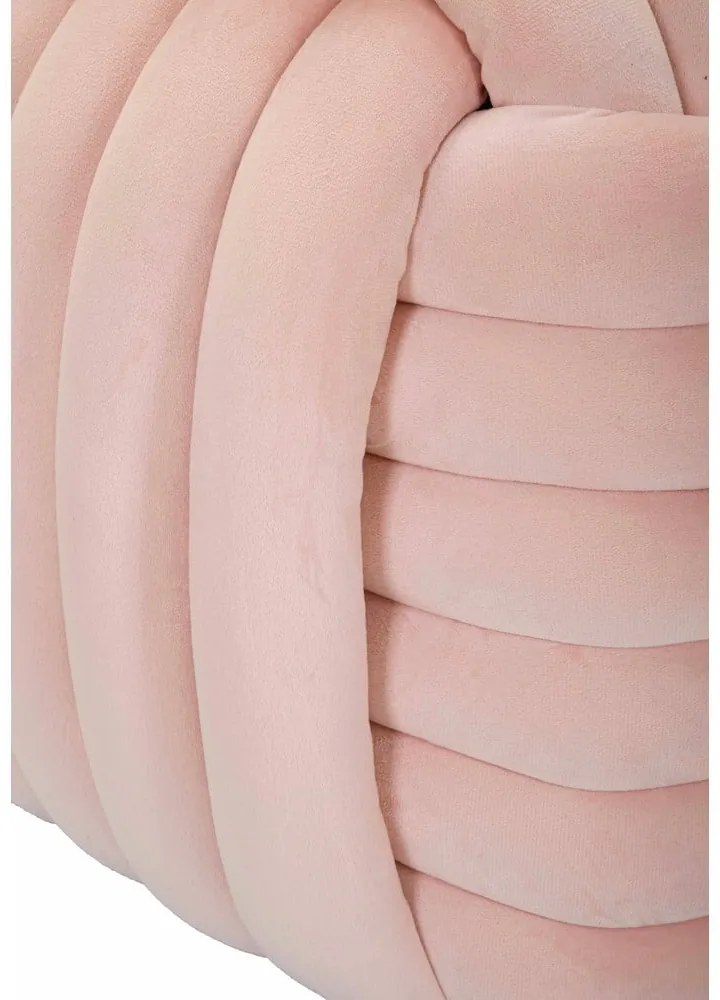 Svetloružový zamatový taburet Softy – Mauro Ferretti