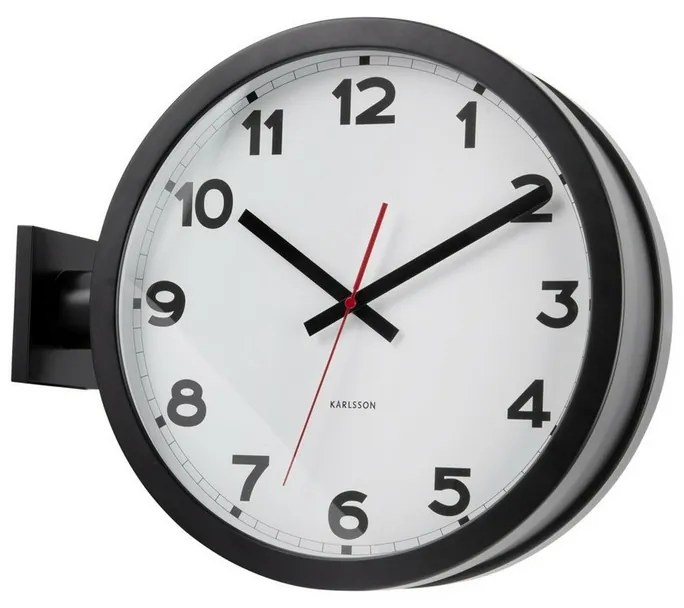 Karlsson 5966WH obojstranné nástenné hodiny 38 cm