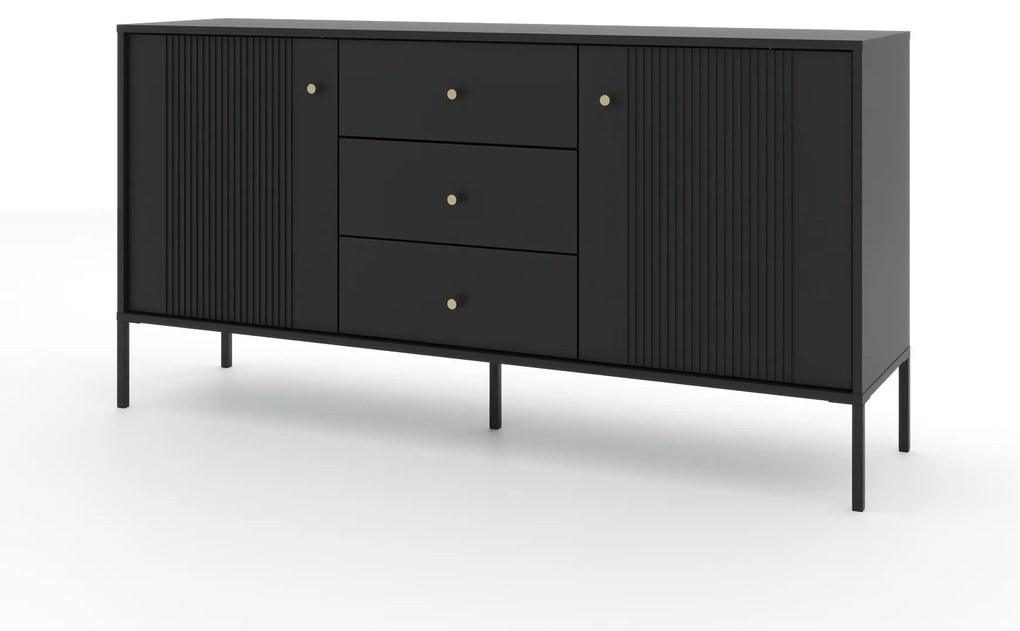 Komoda Iseo I 154,5 cm černá