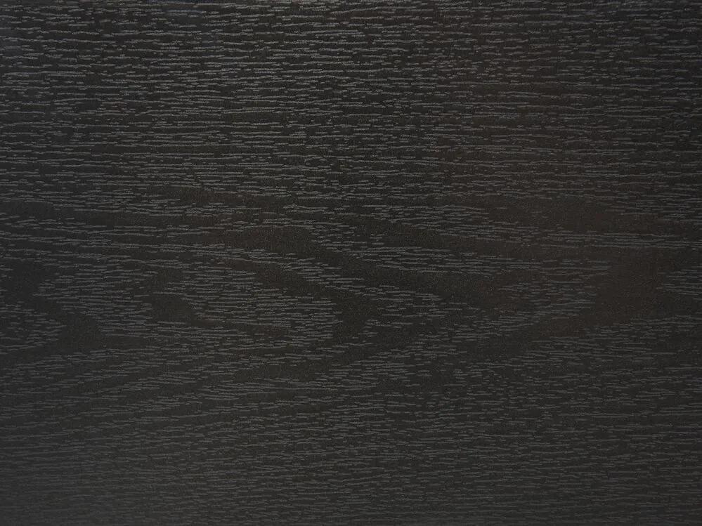 Ratanová posteľ 160 x 200 cm čierna/svetlé drevo MONPAZIER Beliani