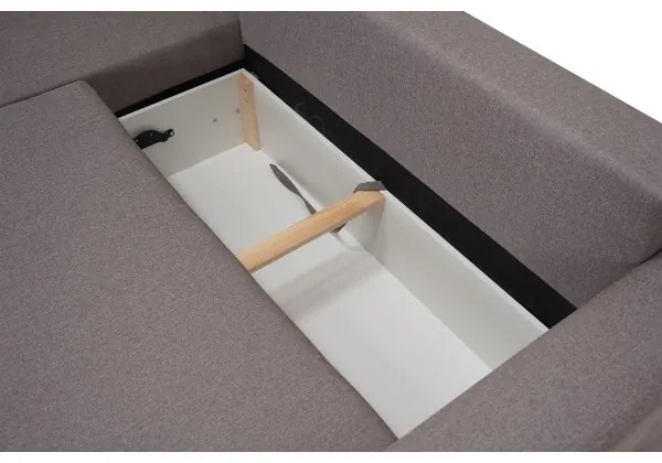 Univerzálna rohová sedačka SEVILLA s funkciou spania a úložným priestorom, sivá