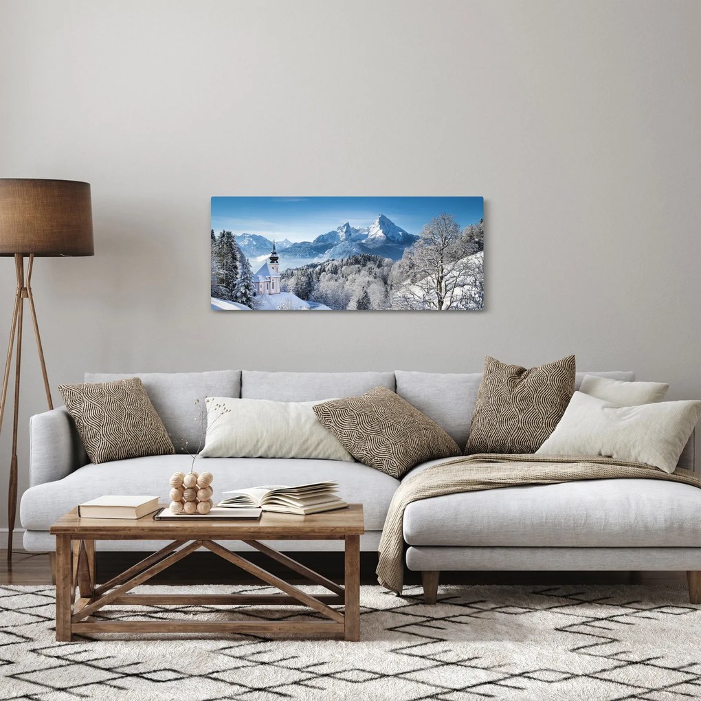 Obraz - Váhľad na zimnú krajinu (120x50 cm)