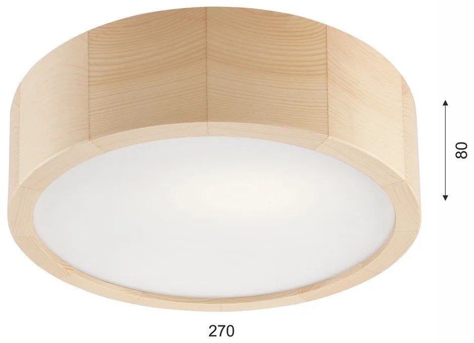 Svetlohnedé stropné svietidlo so skleneným tienidlom ø 27 cm Eveline – LAMKUR