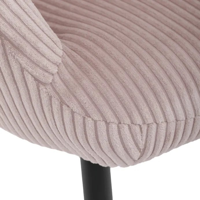 Relaxačné kreslo ušiak s taburetom ROYAL — kov, menčester, ružová