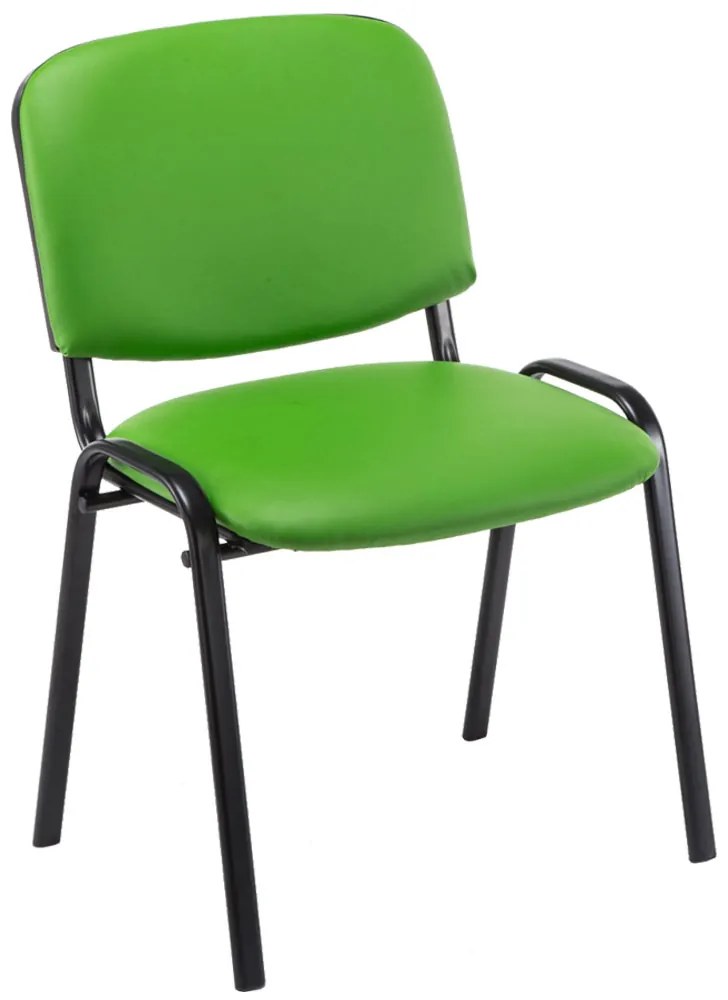 4x Stohovateľná konferenčná stolička Ken koženka - Zelená